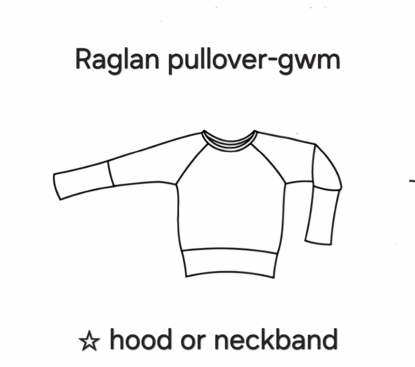 97/3 Merino Interlock Raglan Pullover or hoodie-gwm