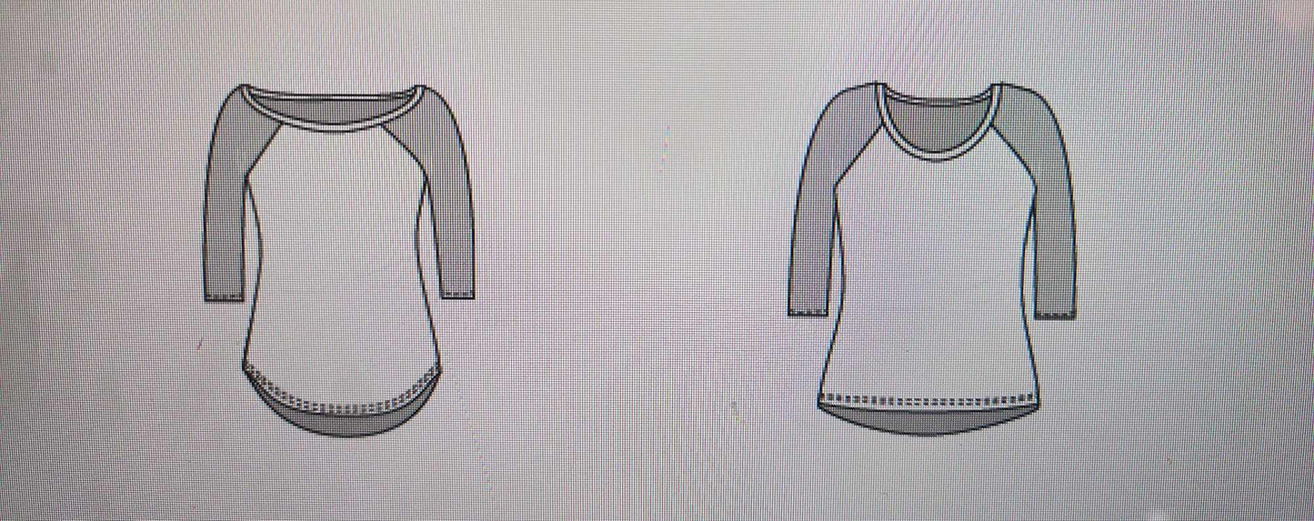 Wool Jersey- Ladies " Too Many Options Raglan "