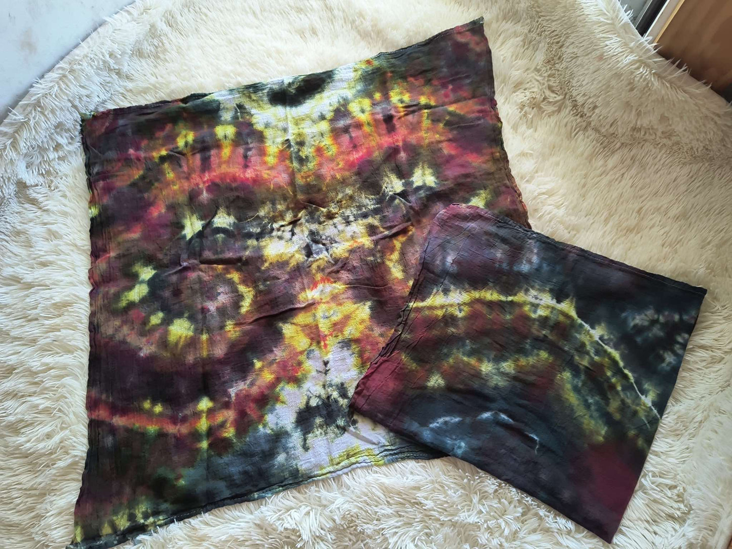 Hand dyed flour sack towels