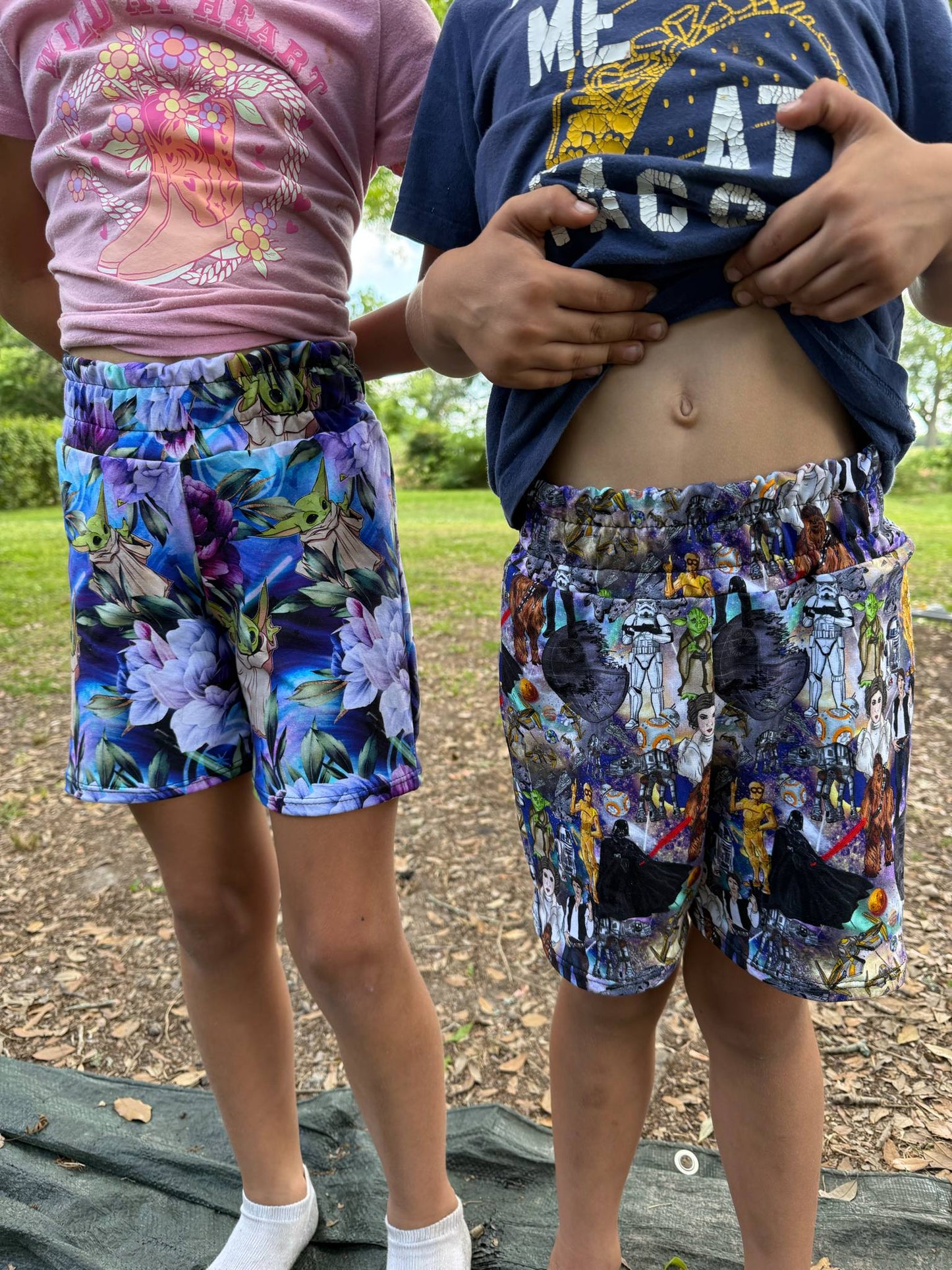 Floral Yoda- gwm shorts