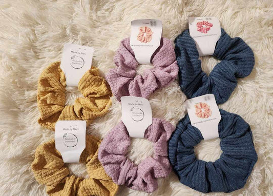 Waffle Knit Scrunchies