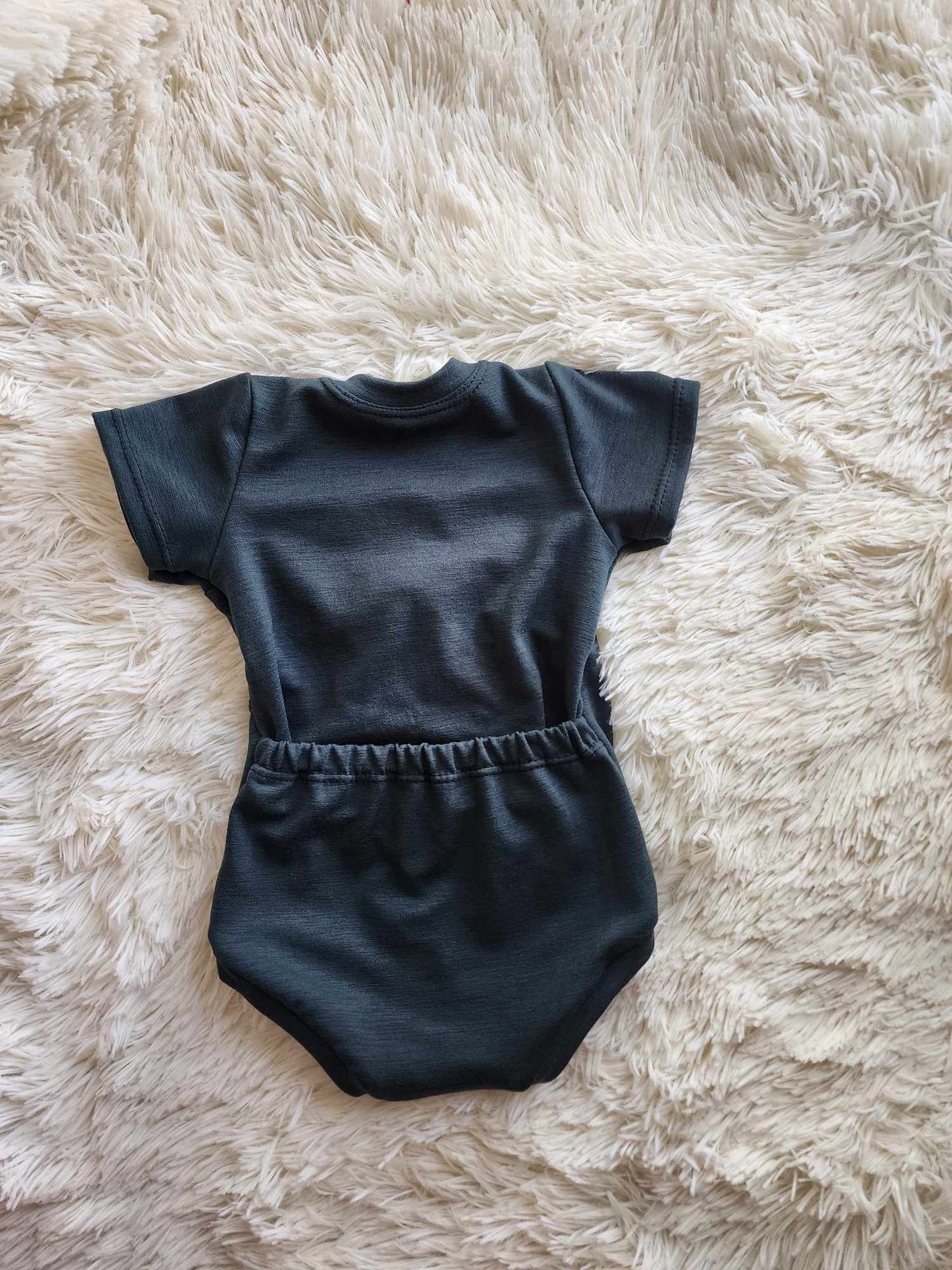 Wool jersey- Cross Over Infant Bodysuit