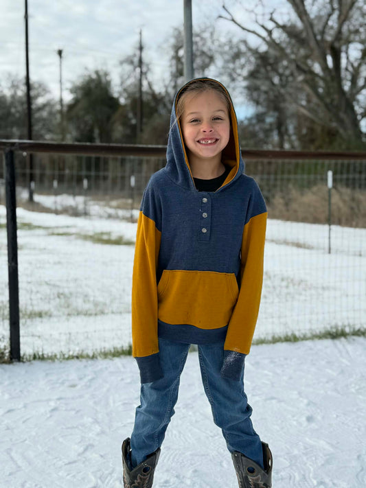 Finland Interlock- Henley Hoodie ( Youth-Teen)