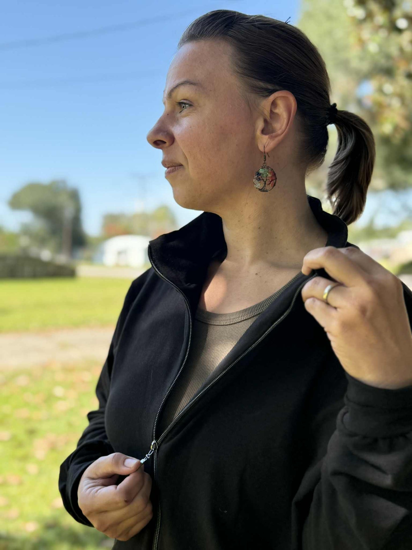 Adult Unisex Half Zip Hoodie