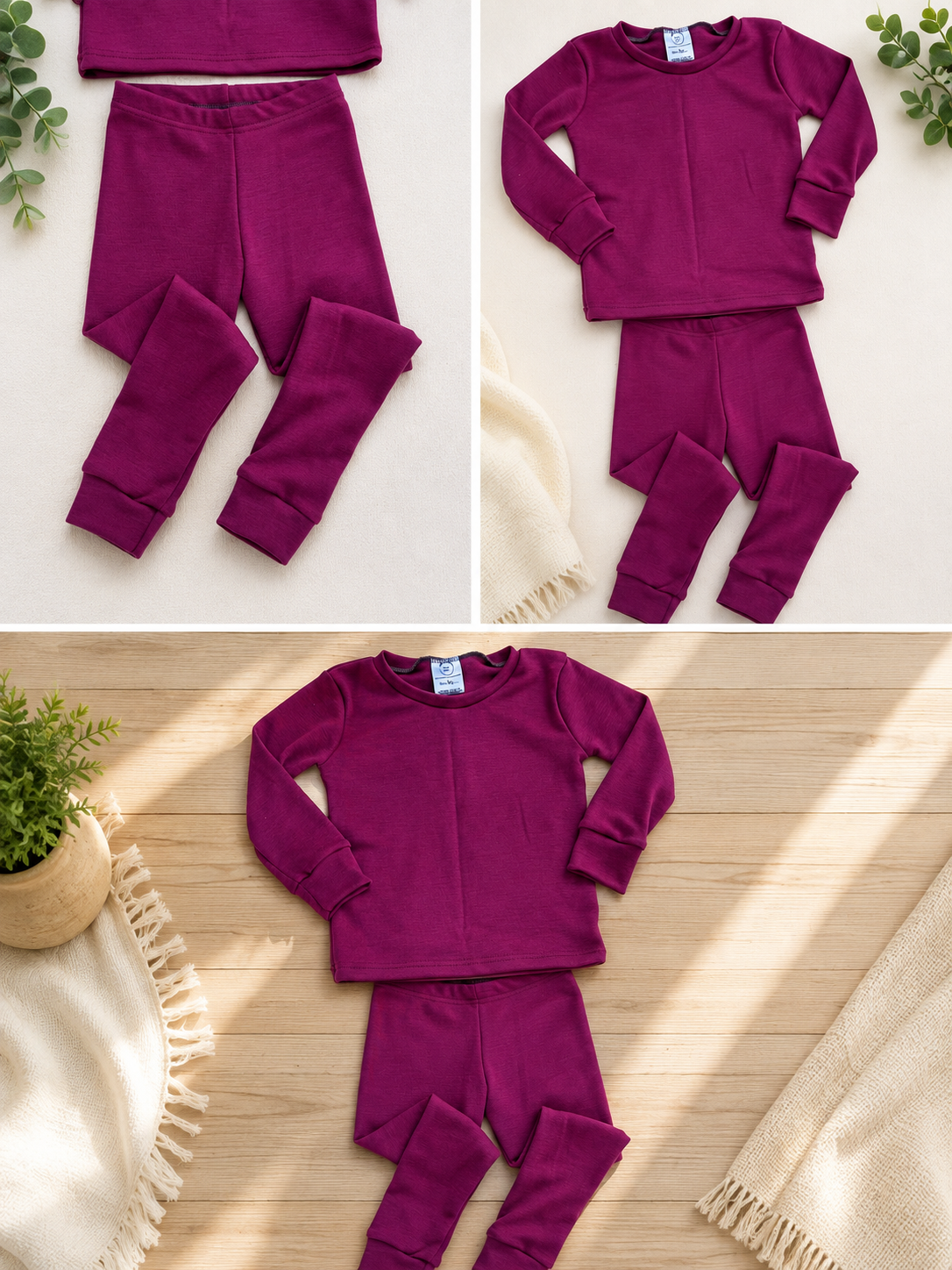 Wool Youth Base Layer sets- Pants and Long sleeved