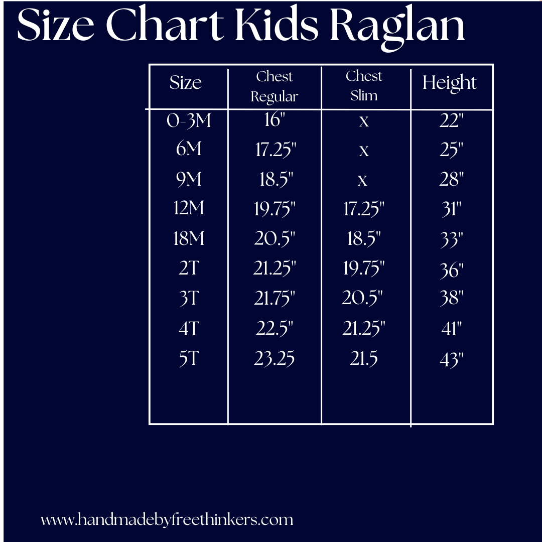 Wool Jersey- Kids Raglan ( Slim and Reg Fit)