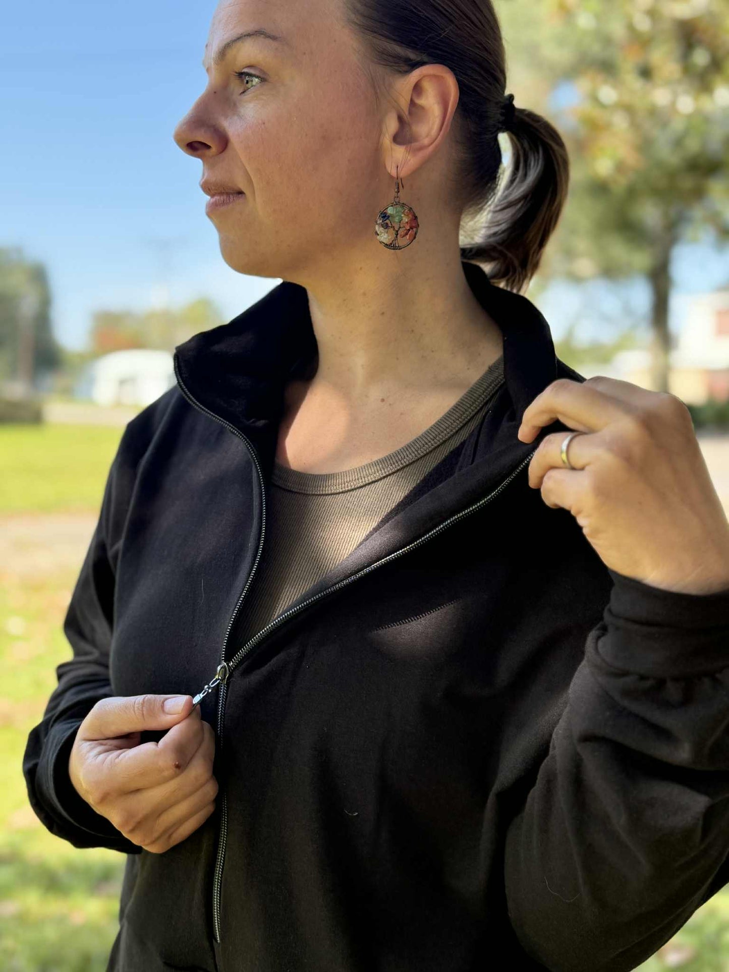 Adult Unisex Half Zip Hoodie