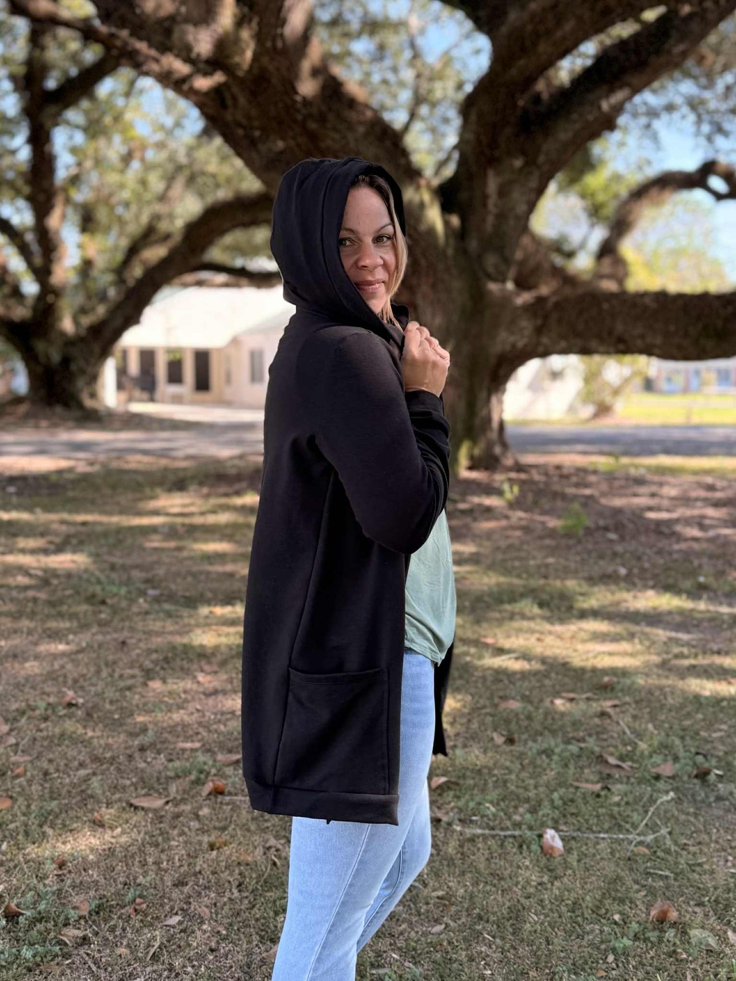 Organic Hooded Cardigan
